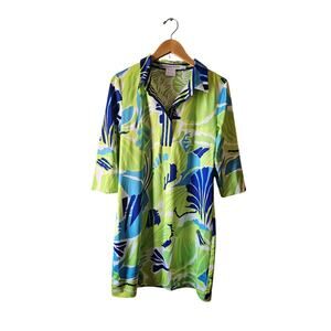 Gretchen Scott Designs Blue and Green Dress